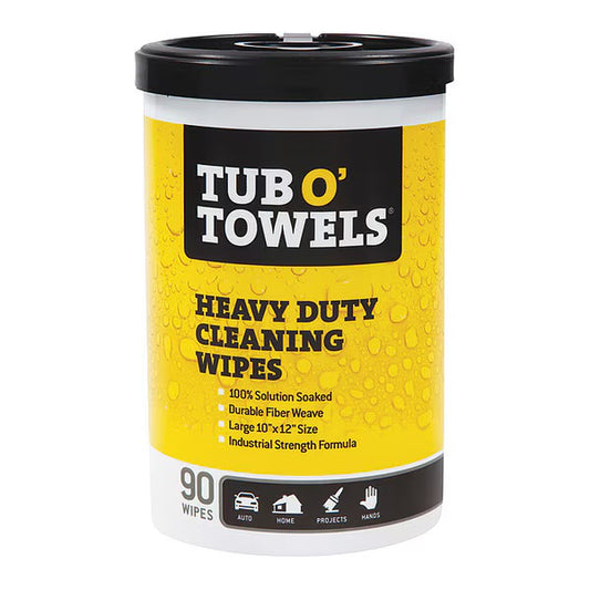 Tub o Towels Cleaning Wipes, Hvy-Duty, 90 Count Canistr